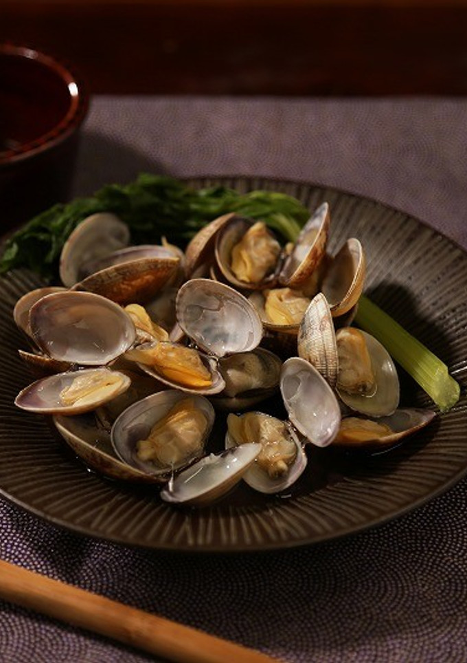 セロリかおるあさりの酒蒸し-レシピのメイン写真