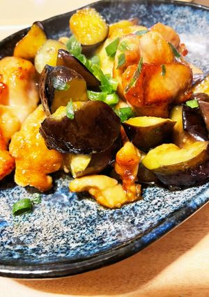 鶏肉と茄子の甘辛生姜炒め-レシピのメイン写真