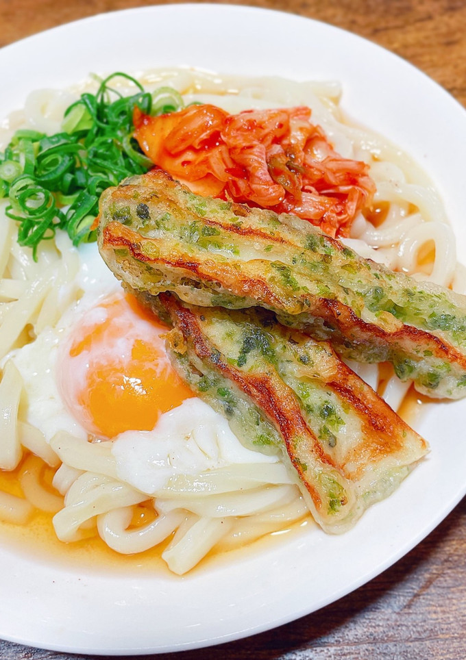 ♡キム玉ちくわ磯辺揚げぶっかけうどん♡-レシピのメイン写真
