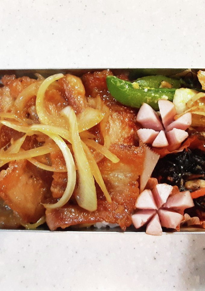 高校生弁当覚え書き13しょうが焼き弁当-レシピのメイン写真