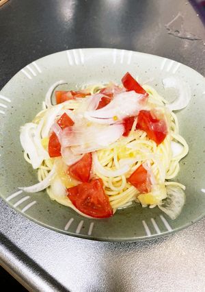 レモン風味の甘夏ドレッシングトマトパスタ-レシピのメイン写真