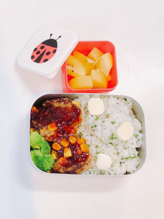 卵不使用 ハンバーグ弁当-レシピのメイン写真