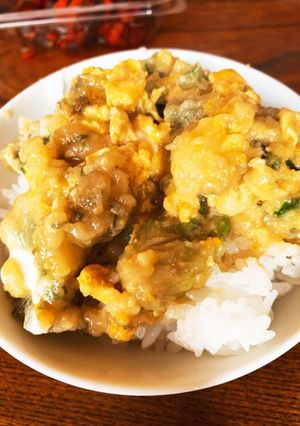 タラの芽の天とじ丼-レシピのメイン写真