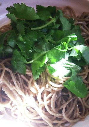 蕎麦の麺つゆバター炒め-レシピのメイン写真
