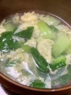 下茹不要!チンゲン菜のふわふわ卵スープ-レシピのメイン写真