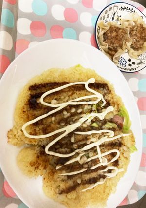 残ったご飯でお好み焼きだよー-レシピのメイン写真
