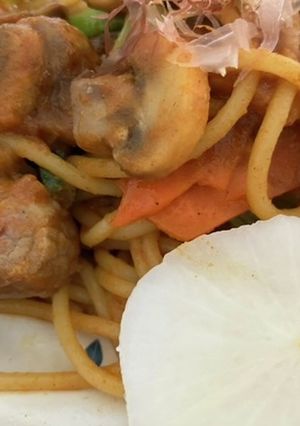 カレーうどん味スパゲッティ-レシピのメイン写真