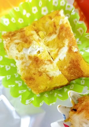 卵１個で！普通のフライパンで！【卵焼き】-レシピのメイン写真