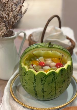 丸ごとすいか フルーツポンチ-レシピのメイン写真