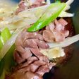 花開く砂肝の中華風塩ダレ炒め