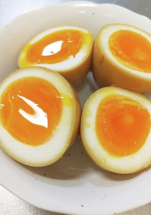 せいろ蒸し卵(蒸籠蒸し7分の卵)で味玉!-レシピのメイン写真