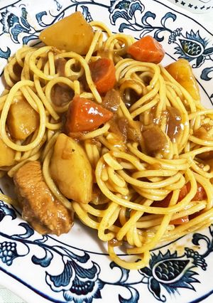 俺の♡俺のカレーパスタ-レシピのメイン写真