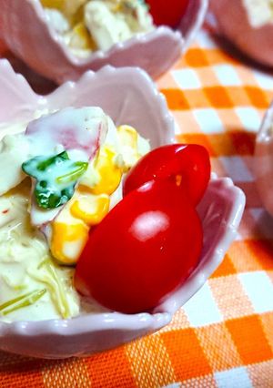 ゆでイカde節約【イカの辛しマヨサラダ】-レシピのメイン写真