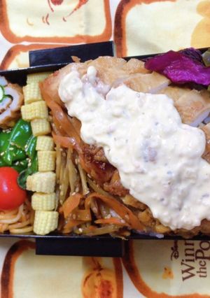 時短お弁当盛り付け記録　チキン南蛮-レシピのメイン写真