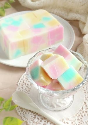 かき氷シロップで☆ゆめかわ牛乳かん。-レシピのメイン写真