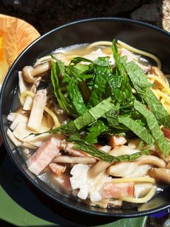 メスティンで!キノコの和風スープパスタ-レシピのメイン写真