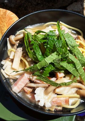 メスティンで！キノコの和風スープパスタ-レシピのメイン写真