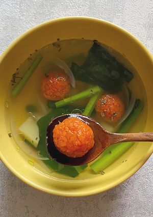 にんじんボールの野菜コンソメスープ-レシピのメイン写真