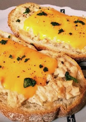 ◆ツナとチェダーチーズ♡オープンサンド◆-レシピのメイン写真