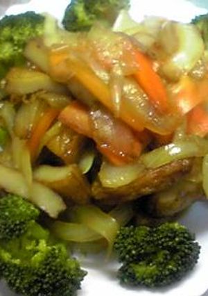 分量簡単♪さつまあげと野菜の甘照り焼き-レシピのメイン写真