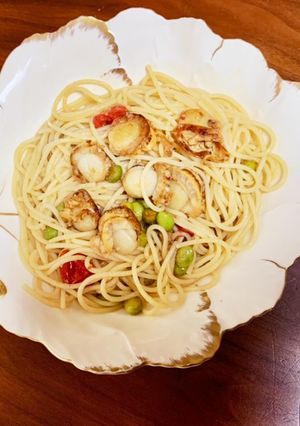 簡単アヒージョアレンジパスタ-レシピのメイン写真