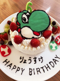 ヨッシー♡誕生日ケーキ-レシピのメイン写真