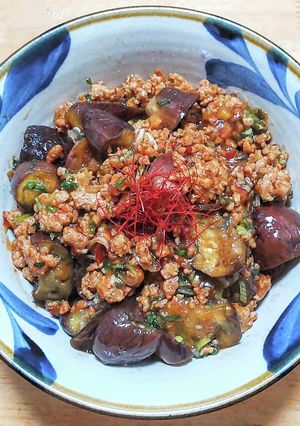 麻婆茄子丼☆レンジで時短-レシピのメイン写真