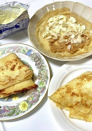 クリームチーズピーナッツバタークレープ-レシピのメイン写真
