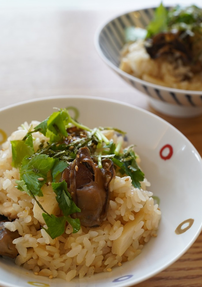 牡蠣とたけのこの炊き込みご飯-レシピのメイン写真