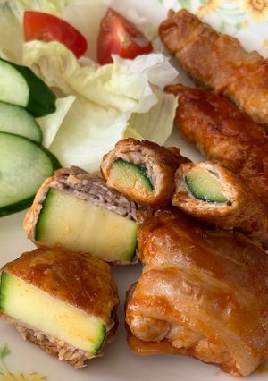 ズッキーニの肉巻きケチャップ味-レシピのメイン写真