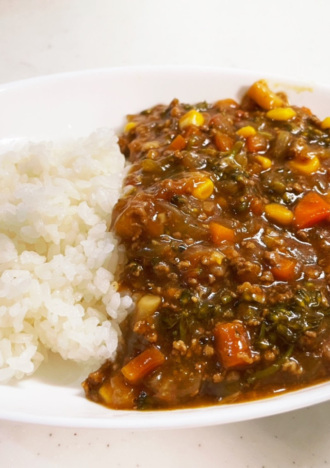 家族に大好評！簡単キーマカレー風？-レシピのメイン写真