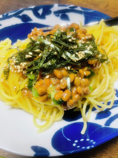 簡単すぎる納豆めんつゆパスタ-レシピのメイン写真