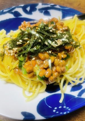 簡単すぎる納豆めんつゆパスタ-レシピのメイン写真