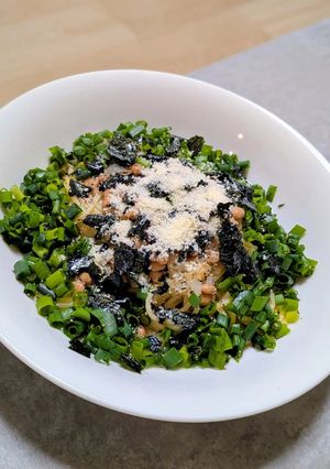 お茶漬け納豆パスタ-レシピのメイン写真