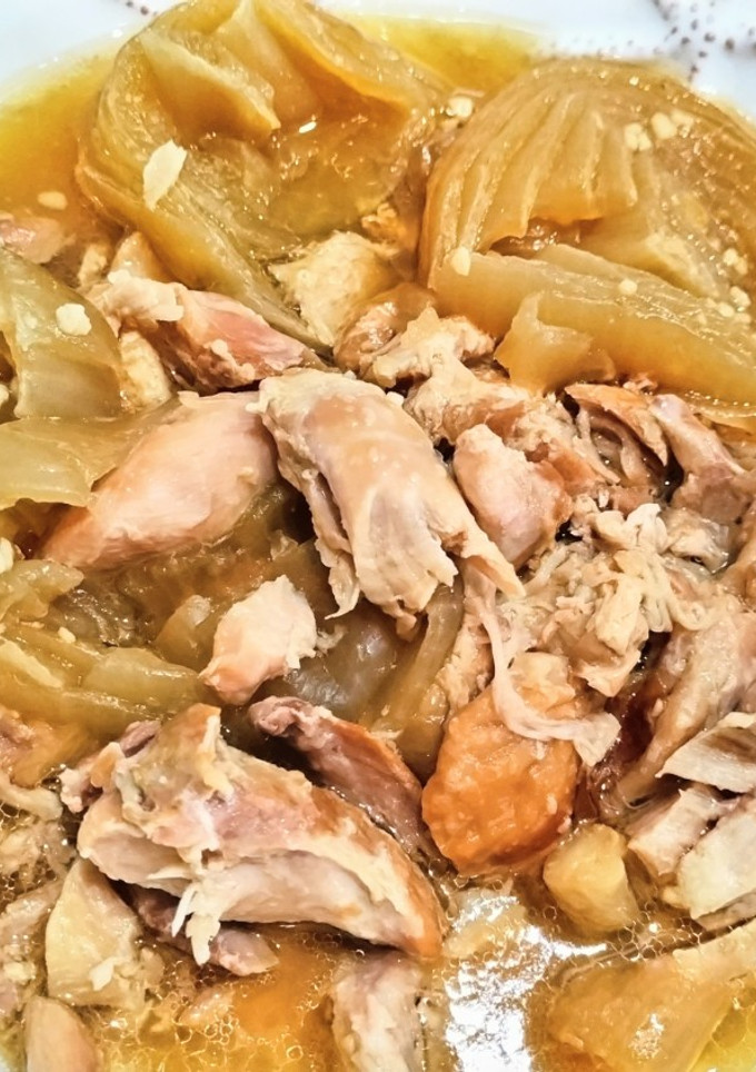 鶏肉と玉ねぎの無水煮(ホットクック使用)-レシピのメイン写真