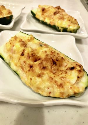 ズッキーニとキムチのグラタン風-レシピのメイン写真