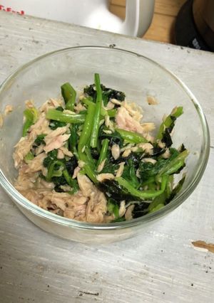 ツナと海苔の無限ほうれん草-レシピのメイン写真
