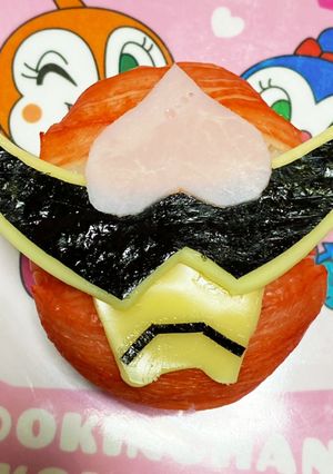 キャラ弁 ドンブラザーズ ドンモモタロウ-レシピのメイン写真