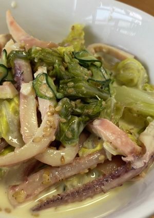 イカの胡麻マヨ和え-レシピのメイン写真
