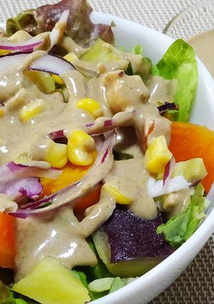 練りゴマで作る濃厚ごまドレッシング-レシピのメイン写真