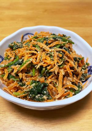 ほうれん草とにんじんの胡麻和え-レシピのメイン写真