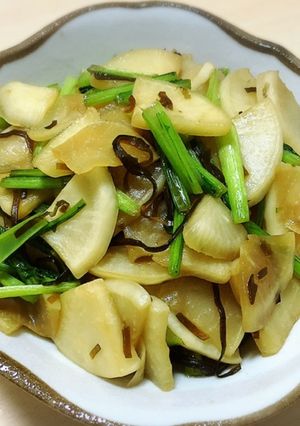 簡単おかず:大根塩昆布和え-レシピのメイン写真