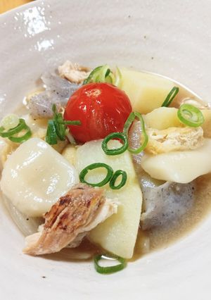 鶏のささみと新じゃがのすいとん汁-レシピのメイン写真