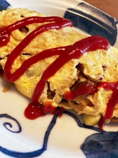 焼きそばはレンチンで!1人前のオムそば-レシピのメイン写真