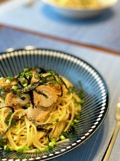 【簡単】ホタテと明太子の和風パスタ-レシピのメイン写真