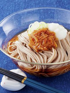 七味唐辛子入りなめ茸の冷やしおろしそば-レシピのメイン写真