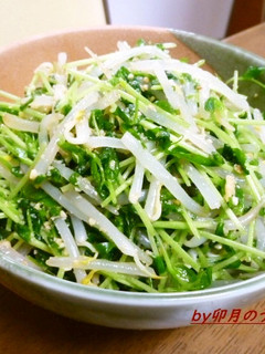 楽安おかず♬もやしと豆苗のピーナッツあえ-レシピのメイン写真