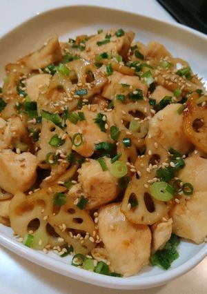 簡単!めちゃうま!鶏ささみとれんこん炒め-レシピのメイン写真