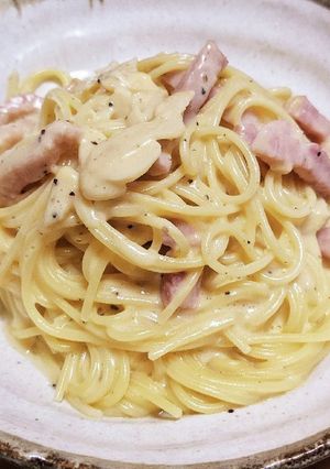 ニンニクで絶品♫豆乳カルボナーラ！！-レシピのメイン写真
