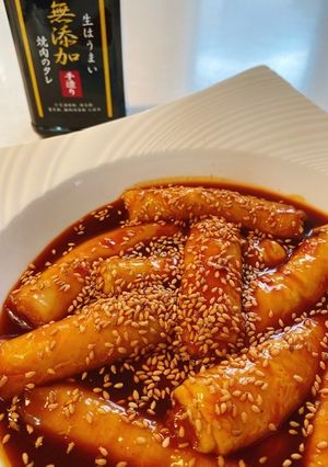 無添加焼肉のたれでライスペーパートッポギ-レシピのメイン写真